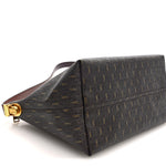 Canvas Smooth Calfskin Le Monogramme Crossbody Bag Chestnut