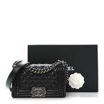 Caviar Quilted Small Boy Flap Black