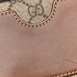 GG Supreme Monogram Calfskin Small Padlock Shoulder Bag Beige Black Cuir