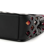 Lambskin Sea Through Flap Black Multicolor