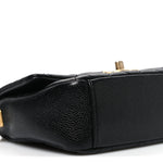 Caviar Quilted Mini Chain Soul Flap Black