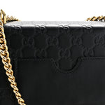 Guccissima Small Padlock Shoulder Bag Black