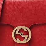 Dollar Calfskin Small Interlocking G Shoulder Bag Red