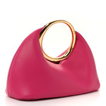 Calfskin Le Petit Calino Ring Top Handle Bag Dark Pink