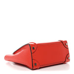 Drummed Calfskin Micro Luggage Vermillion