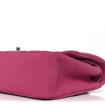 Iridescent Caviar Quilted Medium Double Flap Pink