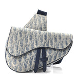 Denim Jacquard Oblique Kasuri Mens Saddle Bag Kasuri Blue White