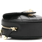 Lambskin Quilted CC In Love Heart Clutch With Chain Black