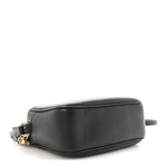 Pebbled Calfskin Small Soho Disco Bag Black