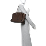 Polished Saddle Calfskin Marlo 14 Dark Brown