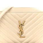 Calfskin Matelasse Monogram Lou Camera Bag Crema Soft