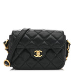 Caviar Quilted Mini Chain Flap Black