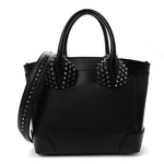 Grained Calfskin Spike Small Eloise Tote Black
