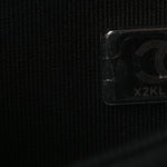 Caviar Quilted Crystal Star Wallet On Chain Black