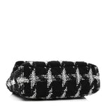 Tweed Quilted Large Chanel 19 Flap Black White