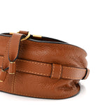 Grained Calfskin Small Marcie Saddle Bag Tan