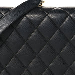 Caviar Quilted Boy Wallet On Chain WOC Black