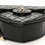Lambskin Quilted CC In Love Heart Bag Black