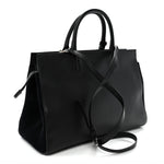 Grained Calfskin Medium Rive Gauche Cabas Black