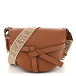 Calfskin Jacquard Small Gate Dual Bag Tan