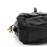 Tessuto Nylon Gaufre Shopping Satchel Black