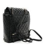 Lambskin Quilted Large Urban Spirit Backpack Black
