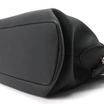 Matte Grained Calfskin Agnes Bag Black