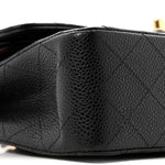 Caviar Quilted Small Double Flap Black