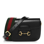 Azalea Calfskin Web Mini Horsebit 1955 Shoulder Bag Black