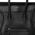 Drummed Calfskin Mini Luggage Black