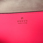 GG Supreme Monogram Textured Dollar Calfskin Web Ophidia Small Crossbody Bag Beige Ebony Fuchsia