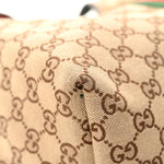 GG Monogram Web Large Giglio Tote Beige Brown