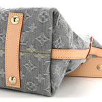 Monogram Denim CarryAll MM Washed Grey