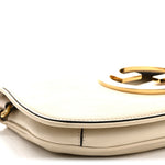 Roxy Calfskin Blondie Chain Shoulder Flap Bag Mystic White