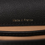 Grained Calfskin Bi-Color Brillant Mini Satchel Black