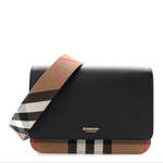 Derby Calfskin House Check Mackford Crossbody Bag Black