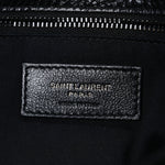 Crocodile Embossed Lambskin Monogram Medium Niki Chain Satchel Black