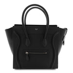 Drummed Calfskin Micro Luggage Black