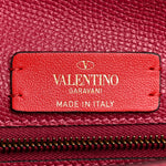Grainy Calfskin Large Vlogo Clutch Raspberry