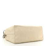 Tessuto Nylon Saffiano Shopping Tote White