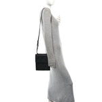 Calfskin GG Tennis Embossed Messenger Bag Black