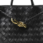 Nappa Intrecciato Small Andiamo Shoulder Bag Black
