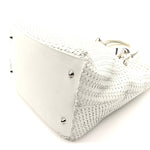 Lambskin Woven Dior Tote White