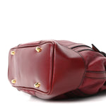 Lambskin Whipstitch Medium Tote Burgundy