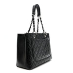 Caviar Quilted Grand Shopping Tote GST Black