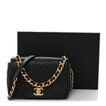 Caviar Quilted Small Fashion Therapy Flap Bag Black