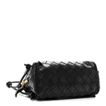 Calfskin Intrecciato Small Loop Top Handle Black