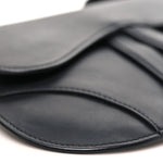 Ultra Matte Calfskin Saddle Belt Bag Black