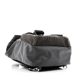 Suede Nylon Santander Cuoio Romano Bi-Color FF Embossed Small Fendiness Backpack Piombo Fango Grigio Polvere Asphalto