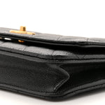 Caviar Quilted CC Turnlock Charm Wallet On Chain WOC Black